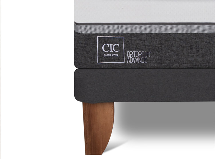 JUEGO DE DORMITORIO CIC CAMA EUROPEA GALES ORTOPEDIC ADVANCE BD 2 PLAZAS + SET GRIS - 6