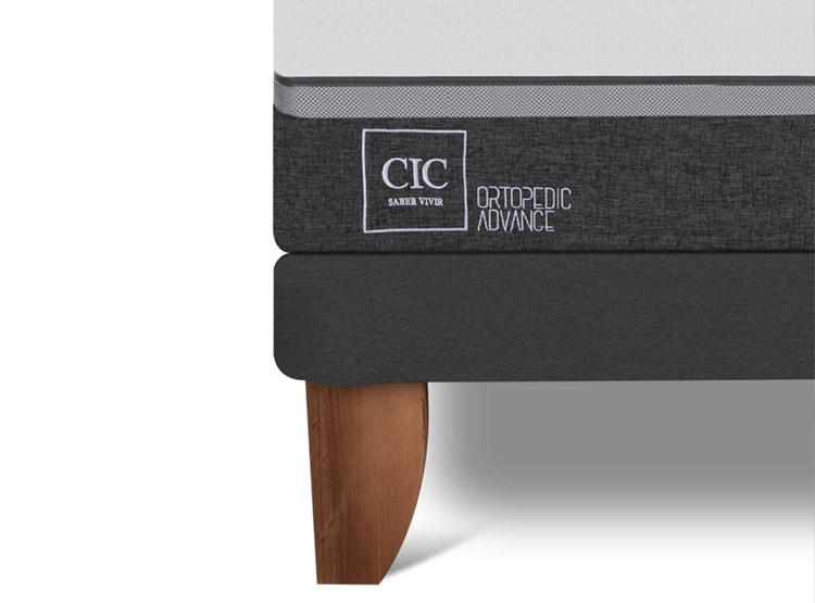 JUEGO DE DORMITORIO CIC CAMA EUROPEA TORINO ORTOPEDIC ADVANCE BD 2 PLAZAS + SET GRIS - 6