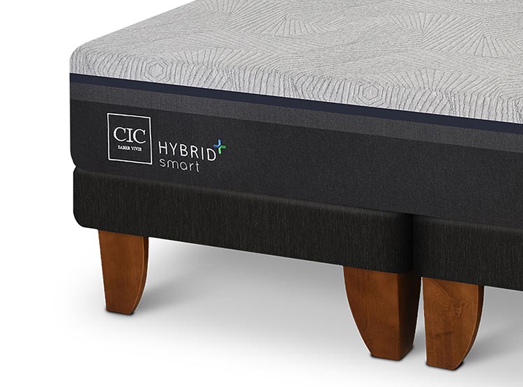 JUEGO DE DORMITORIO CIC CAMA EUROPEA HYBRID PLUS INFINITY BD 2 PLAZAS + SET DUBLIN GRIS - 4