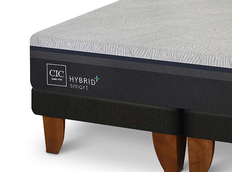 JUEGO DE DORMITORIO CIC CAMA EUROPEA HYBRID PLUS INFINITY BD 2 PLAZAS + SET VILLARRICA GRIS - 4