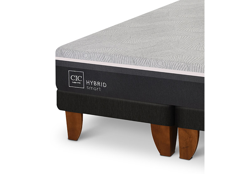 JUEGO DE DORMITORIO CIC CAMA EUROPEA DUBLIN HYBRID INFINITY 2 PLAZAS + SET GRIS - 4