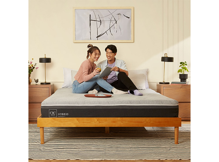 JUEGO DE DORMITORIO CIC CAMA EUROPEA DUBLIN HYBRID INFINITY 2 PLAZAS + SET GRIS - 7