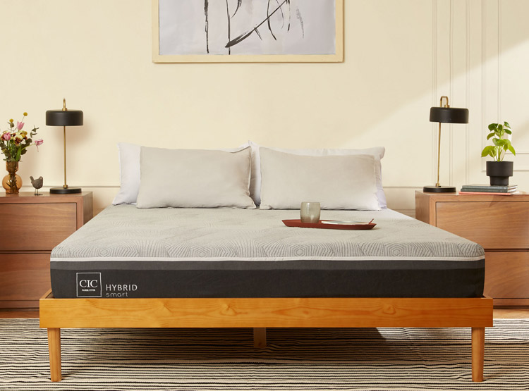 JUEGO DE DORMITORIO CIC CAMA EUROPEA DUBLIN HYBRID INFINITY KING + SET GRIS - 8