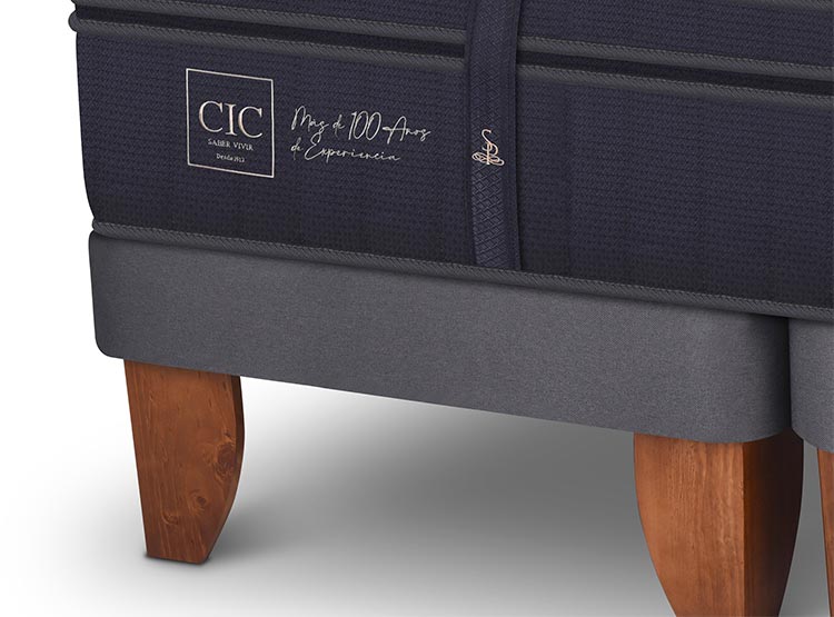 JUEGO DE DORMITORIO CIC CAMA EUROPEA TORINO SUPER PREMIUM BD 2 PLAZAS + SET GRIS - 4