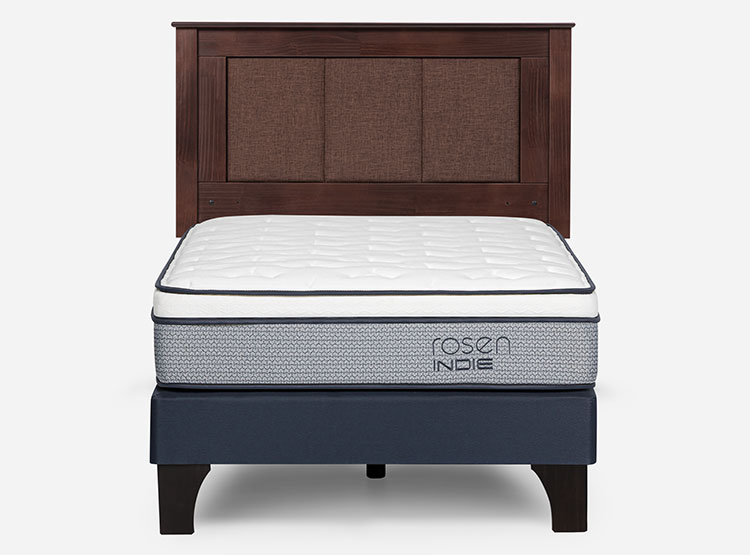 JUEGO DE DORMITORIO ROSEN CAMA EUROPEA INDIE 1.5 PLAZAS + RESPALDO RACHEL - 1