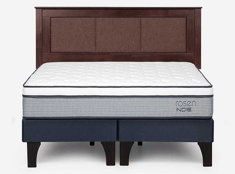 JUEGO DE DORMITORIO ROSEN CAMA EUROPEA INDIE BD 2 PLAZAS + RESPALDO RACHEL - 1