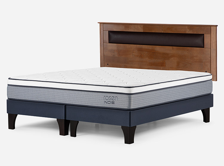 JUEGO DE DORMITORIO ROSEN CAMA EUROPEA INDIE KING + RESPALDO FERRARA - 3