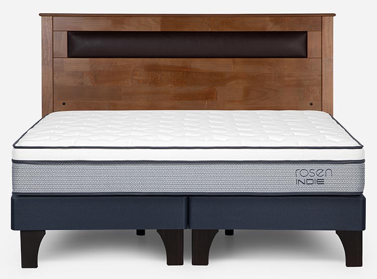 JUEGO DE DORMITORIO ROSEN CAMA EUROPEA INDIE KING + RESPALDO FERRARA - 1
