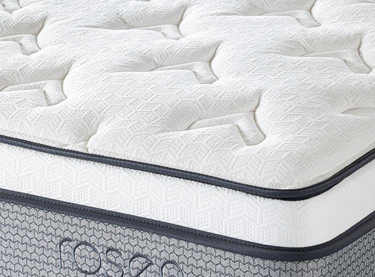 JUEGO DE DORMITORIO ROSEN CAMA EUROPEA INDIE BD 2 PLAZAS + RESPALDO ISSEY GRIS - 5