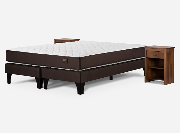 JUEGO DE DORMITORIO ROSEN CAMA EUROPEA ERGO T NEW BD 2 PLAZAS + VELADORES FERRARA - 2