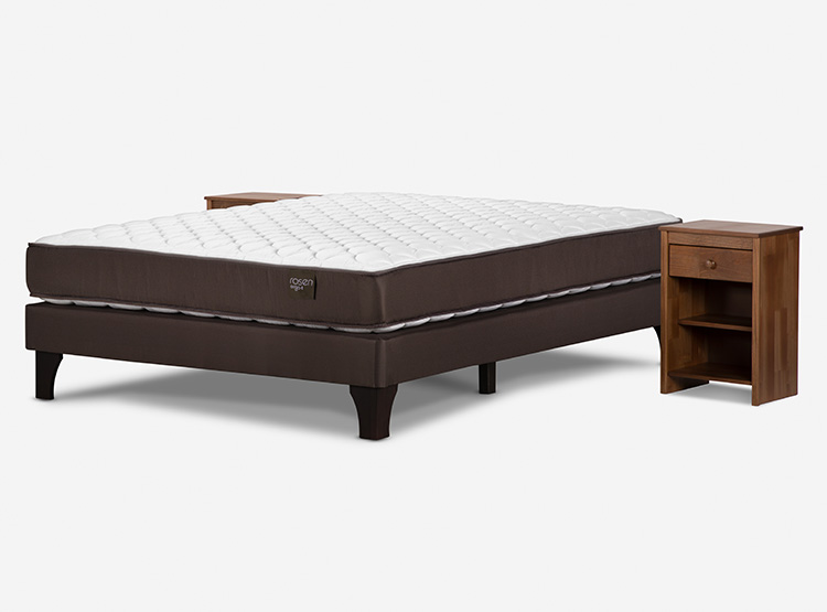 JUEGO DE DORMITORIO ROSEN CAMA EUROPEA ERGO T NEW BN 2 PLAZAS + VELADOR FERRARA - 2