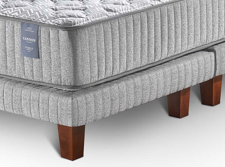 CAMA EUROPEA CANNON HYBRID VISCO KING + TOPPER + ALMOHADAS - 6