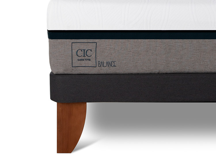 JUEGO DE DORMITORIO CIC CAMA EUROPEA BALANCE BD 2 PLAZAS + RESPALDO VILLARRICA NEGRO - 7
