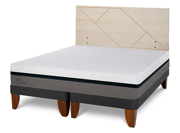 JUEGO DE DORMITORIO CIC CAMA EUROPEA BALANCE BD 2 PLAZAS + RESPALDO VILLARRICA ALPINO - 2