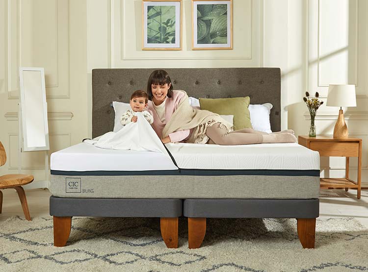 JUEGO DE DORMITORIO CIC CAMA EUROPEA BALANCE BD 2 PLAZAS + RESPALDO VILLARRICA ALPINO - 7