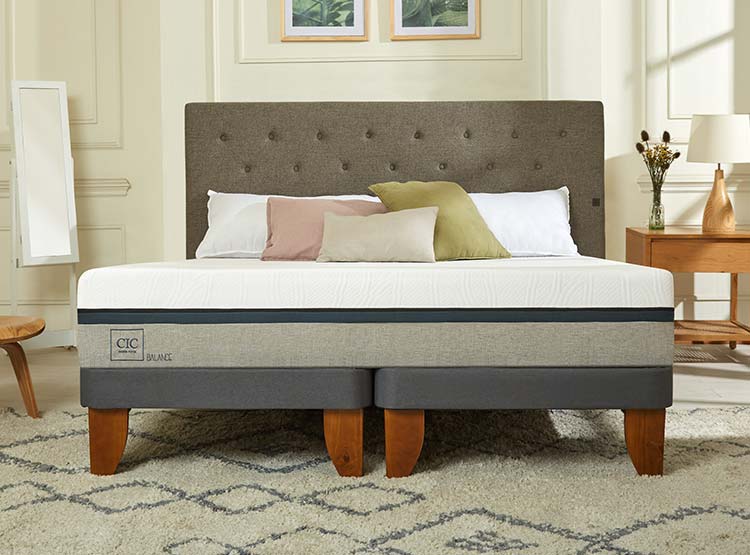 JUEGO DE DORMITORIO CIC CAMA EUROPEA BALANCE BD 2 PLAZAS + RESPALDO VILLARRICA ALPINO - 8