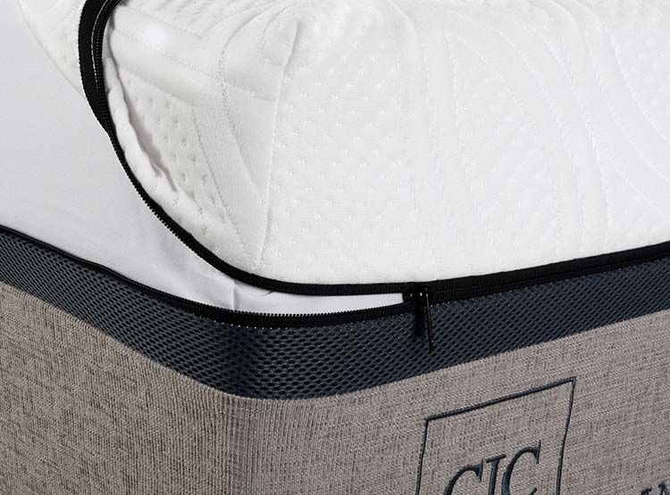 JUEGO DE DORMITORIO CIC CAMA EUROPEA BALANCE BD 2 PLAZAS + RESPALDO VILLARRICA MOSTAZA - 6