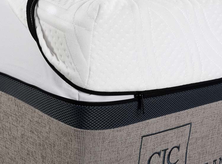 JUEGO DE DORMITORIO CIC CAMA EUROPEA BALANCE KING + RESPALDO VILLARRICA MOSTAZA - 6