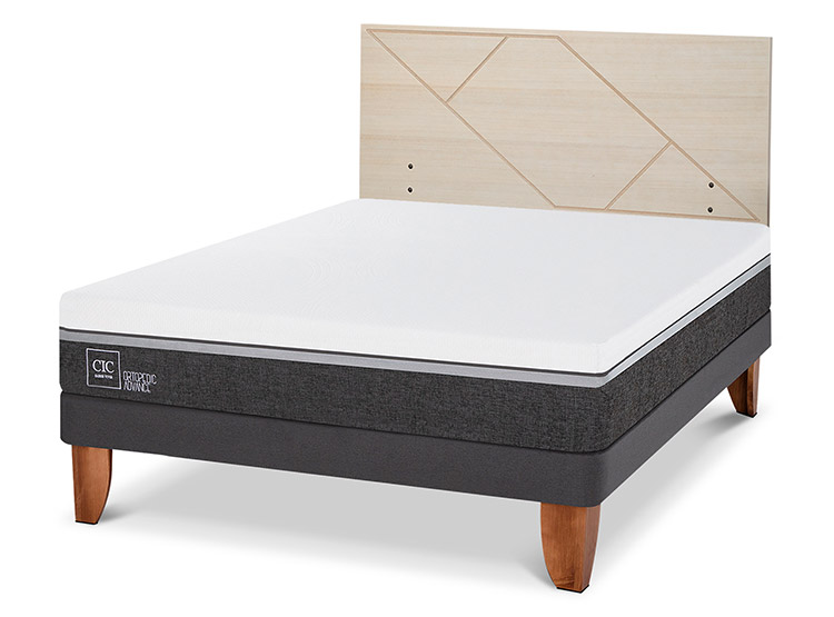JUEGO DE DORMITORIO CIC CAMA EUROPEA ORTOPEDIC ADVANCE BN 2 PLAZAS + RESPALDO VILLARRICA ALPINO - 2