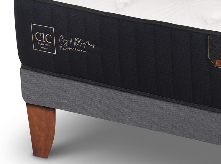 JUEGO DE DORMITORIO CIC CAMA EUROPEA PREMIUM 1.5 PLAZAS + RESPALDO VILLARRICA ALPINO - 4