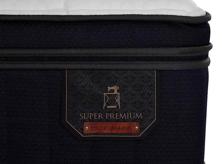 JUEGO DE DORMITORIO CIC CAMA EUROPEA PREMIUM SUPER BD 2 PLAZAS + RESPALDO VILLARRICA NEGRO - 6