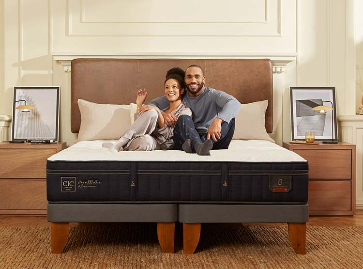 JUEGO DE DORMITORIO CIC CAMA EUROPEA PREMIUM SÚPER KING + RESPALDO VILLARRICA ALPINO - 9