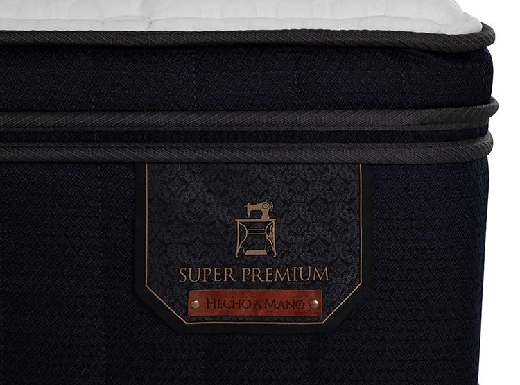 JUEGO DE DORMITORIO CIC CAMA EUROPEA PREMIUM SÚPER KING + RESPALDO VILLARRICA NEGRO - 6