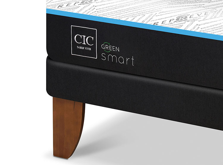 JUEGO DE DORMITORIO CIC CAMA EUROPEA GREEN SMART BD 2 PLAZAS + RESPALDO VILLARRICA OLIVO - 7