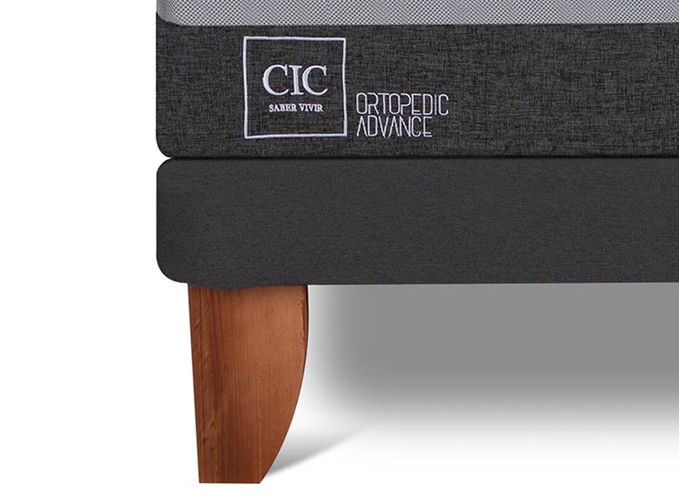 JUEGO DE DORMITORIO CIC CAMA EUROPEA ORTOPEDIC ADVANCE BD 2 PLAZAS + RESPALDO MUNICH ALPINO - 6