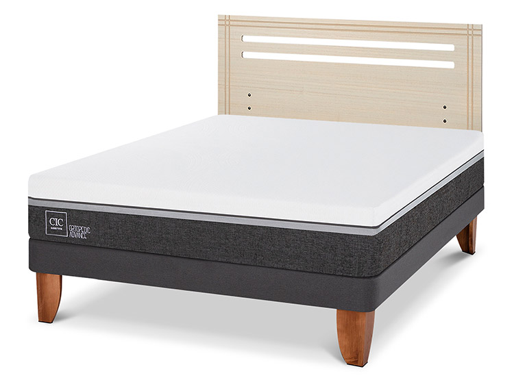 JUEGO DE DORMITORIO CIC CAMA EUROPEA ORTOPEDIC ADVANCE BN 2 PLAZAS + RESPALDO MUNICH ALPINO - 2