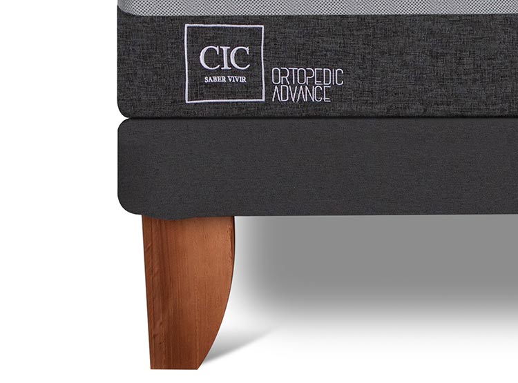 JUEGO DE DORMITORIO CIC CAMA EUROPEA ORTOPEDIC ADVANCE BN 2 PLAZAS + RESPALDO MUNICH ALPINO - 6
