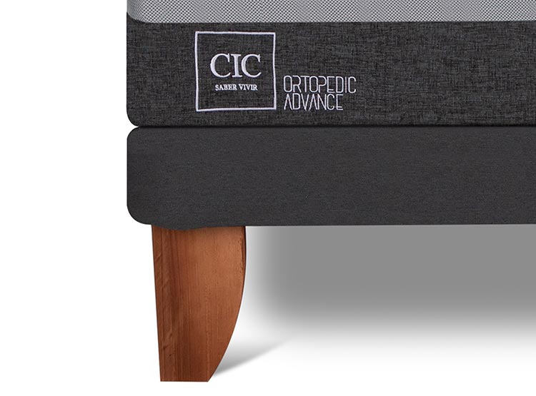 JUEGO DE DORMITORIO CIC CAMA EUROPEA ORTOPEDIC ADVANCE BN 2 PLAZAS + RESPALDO MUNICH MOSTAZA - 6