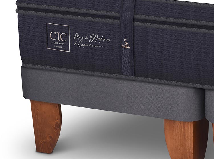 JUEGO DE DORMITORIO CIC CAMA EUROPEA SUPER PREMIUM BD 2 PLAZAS + RESPALDO MUNICH ALPINO - 4