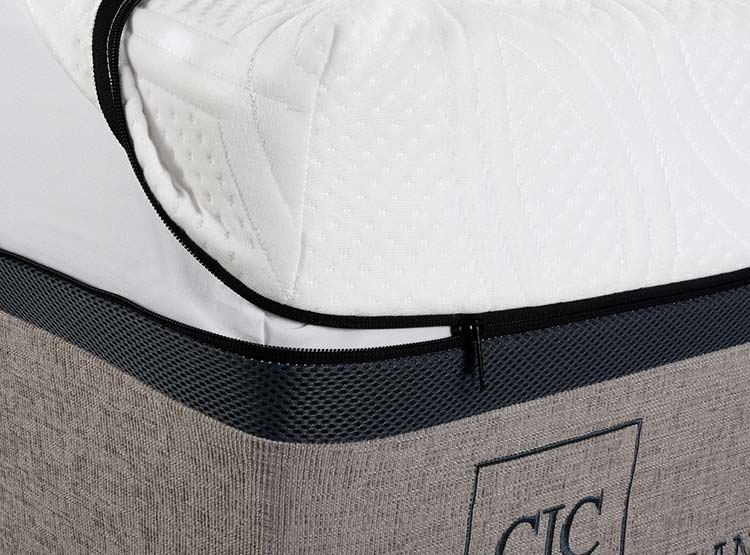JUEGO DE DORMITORIO CIC CAMA EUROPEA BALANCE BD 2 PLAZAS + RESPALDO GALES MOSTAZA - 6