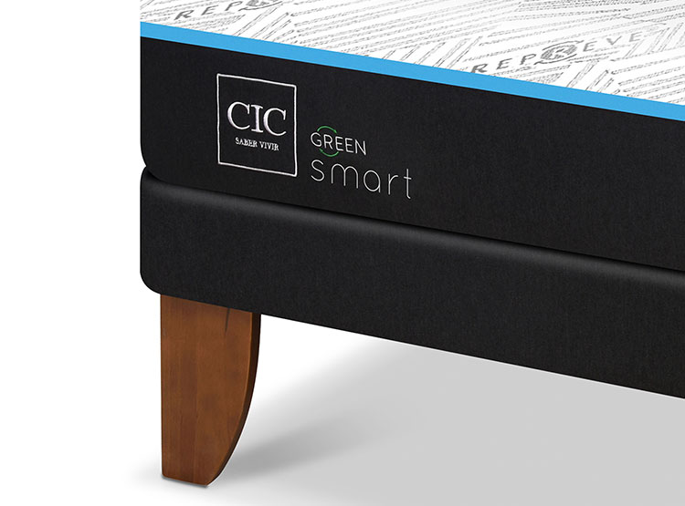 JUEGO DE DORMITORIO CIC CAMA EUROPEA GREEN SMART BD 2 PLAZAS + RESPALDO MUNICH OLIVO - 7