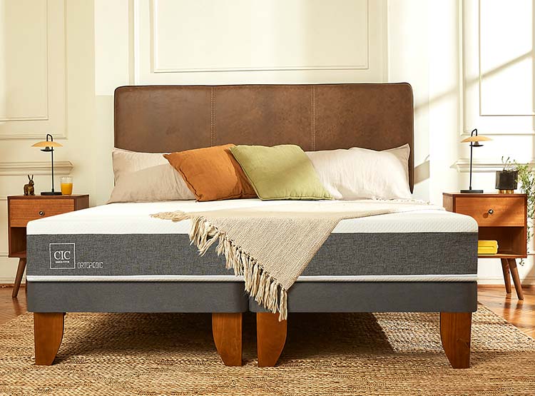 JUEGO DE DORMITORIO CIC CAMA EUROPEA ORTOPEDIC BD 2 PLAZAS + RESPALDO GALES ALPINO - 8