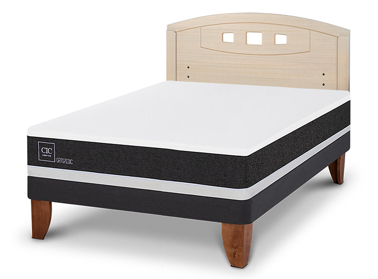 JUEGO DE DORMITORIO CIC CAMA EUROPEA ORTOPEDIC BN 2 PLAZAS + RESPALDO GALES ALPINO - 2