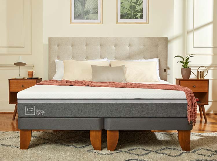 JUEGO DE DORMITORIO CIC CAMA EUROPEA ORTOPEDIC ADVANCE 1.5 PLAZAS + RESPALDO GALES ALPINO - 9