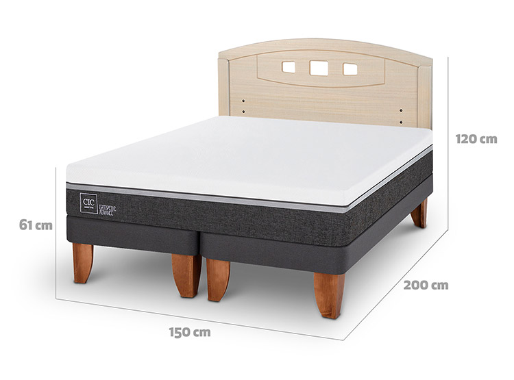 CAMA EUROPEA CIC ORTOPEDIC ADVANCE BD RESPALDO GALES ALPINO 2 PLAZAS - 3