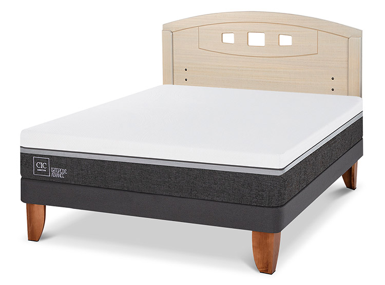 JUEGO DE DORMITORIO CIC CAMA EUROPEA ORTOPEDIC ADVANCE BN 2 PLAZAS + RESPALDO GALES ALPINO - 2