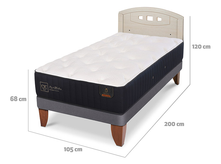 JUEGO DE DORMITORIO CIC CAMA EUROPEA PREMIUM 1.5 PLAZAS + RESPALDO GALES ALPINO - 3