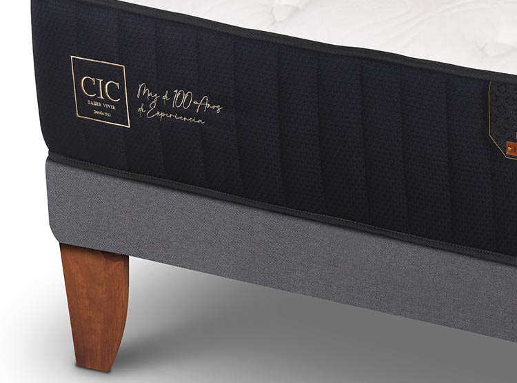 JUEGO DE DORMITORIO CIC CAMA EUROPEA PREMIUM 1.5 PLAZAS + RESPALDO GALES MOSTAZA - 4