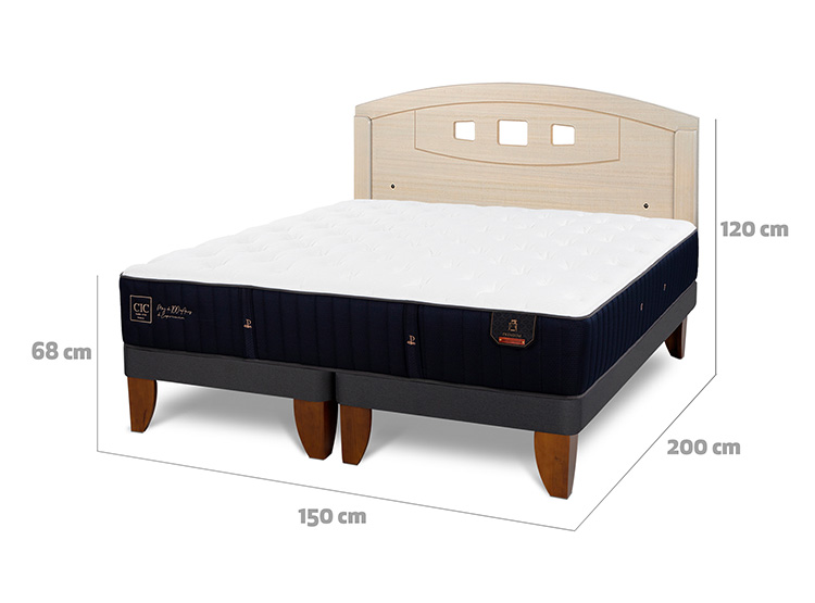 JUEGO DE DORMITORIO CIC CAMA EUROPEA PREMIUM BD 2 PLAZAS + RESPALDO GALES ALPINO - 3