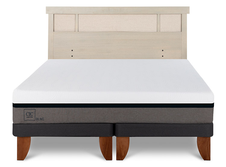 JUEGO DE DORMITORIO CIC CAMA EUROPEA BALANCE BD 2 PLAZAS + RESPALDO DUBLIN ALPI - 1