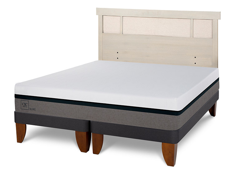 JUEGO DE DORMITORIO CIC CAMA EUROPEA BALANCE KING + RESPALDO DUBLIN ALPINO - 2