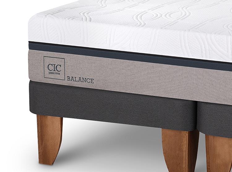 JUEGO DE DORMITORIO CIC CAMA EUROPEA BALANCE KING + RESPALDO DUBLIN ALPINO - 5