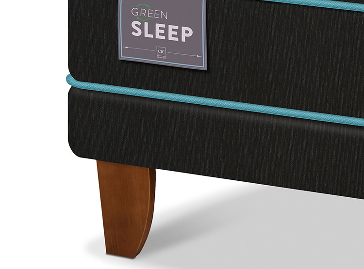 JUEGO DE DORMITORIO CIC CAMA EUROPEA GREEN SLEEP BD 2 PLAZAS + RESPALDO DUBLIN ALPINO - 6