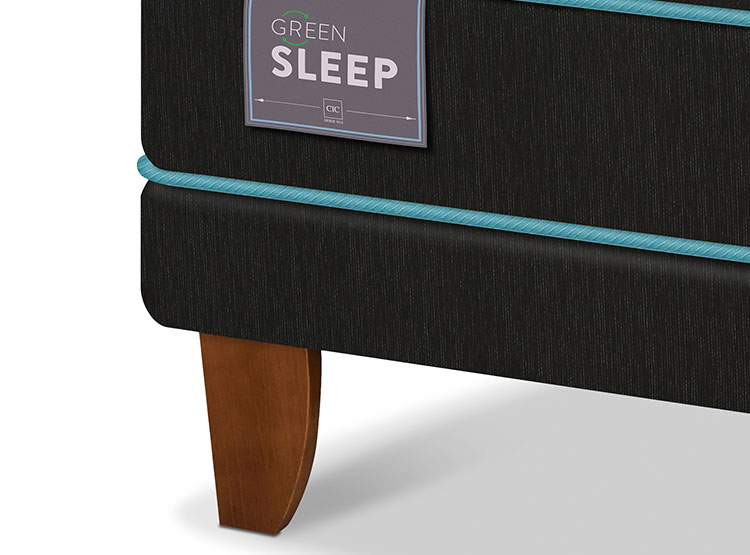JUEGO DE DORMITORIO CIC CAMA EUROPEA GREEN SLEEP KING + RESPALDO DUBLIN ALPINO - 6