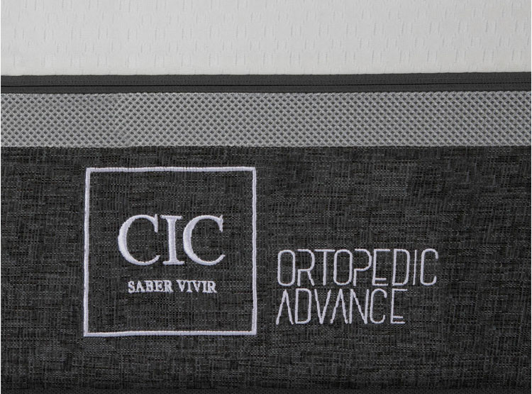 JUEGO DE DORMITORIO CIC CAMA EUROPEA ORTOPEDIC ADVANCE 1.5 PLAZAS + RESPALDO DUBLIN NEGRO - 5
