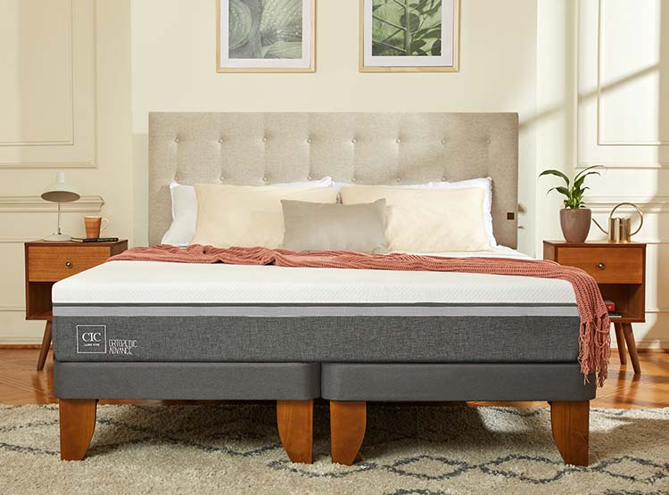 JUEGO DE DORMITORIO CIC CAMA EUROPEA ORTOPEDIC ADVANCE KING + RESPALDO DUBLIN ALPINO - 9
